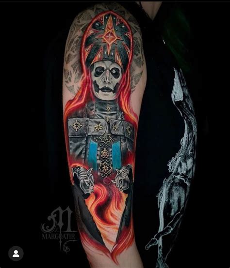 ghost band tattoos|ghost with crown tattoo design.